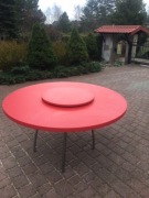 Stół okrągły o śr. 135 cm z obrotową nadstawką