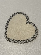 Serce drewniane ażurowe makrama