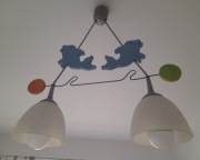 Lampa sufitowa żyrandol dzieci rybki 