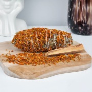 Biała szałwia Indyjska Salvia Apiana - Kwiat Aksamitki + Palo Santo