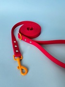 Ręcznie robiona wodoodporna smycz dla psa 3m magenta różowa pomarańcz hexa