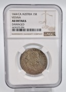 Stara moneta Austria Leopold I Habsburg 15 krajcarów 1664 CA Wiedeń NGC