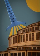 Wrocław Hala ludowa, kolaż, limitowana seria pleban plakat, plakat polski