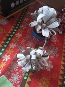 Opaska biały z ciemnoszarym