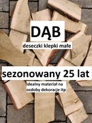 deseczki klepki dębowe drewno ścinki sezonowane 25 LAT