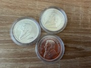 Lot x 3 Krugerrand 2020 srebrne monety