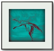 Oryginalny print obrazu "Leaving everything behind" od autorki z sygnaturą