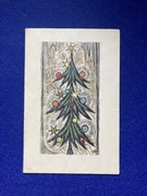 B. Boratynowa Boże Narodzenie karnet drzeworyt 