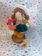 Lalka wróżka szydełkowa maskotka 