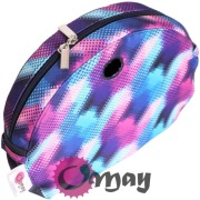 Granatowy organizer do Obag MOON LIGHT ML pepitka piksele 2 kieszenie OMAY