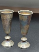 Kieliszki srebro próba 84 (875) dwie sztuki antyk