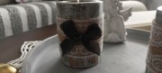 Rustykalne świeczniki handmade/dekoracja/glamour/boho/loft.Zestaw 2 szt.