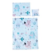 Pościel 3 elementy Zwierzątka Las - dla lalki typu Paola Reina, Barbie