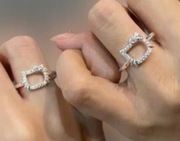 Hello Kitty pierścionek srebrny r.13 / 16 mm 