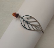 *Dje* Bransoletka - bursztyn, stal chirurgiczna