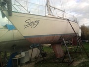 Jacht żaglowy z silnikiem stacjonarnym