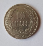MONETA DZIESIĘĆ 10 FILLER 1895 WĘGRY