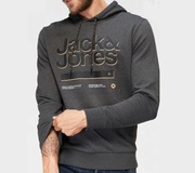 Jack & Jones nowa bluza z kapturem z logo r. M szara 