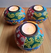 3 oryginalne świeczniki 