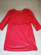 Czerwona brokatowa sukienka 128