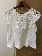 Bluzka handmade 100% bawełna szydełko XS/S nowa 