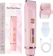Depilator damski golarka 2w1 USB C wodoodporny różowy 