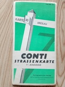 Stara mapa  drogowa Conti Breslau 1941 r