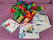 LEGO książeczki instrukcje+cała reklamówka dużych klocków HEMAR+GRATIS Auta