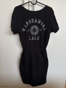 Sukienka PLNY Lala czarna sportowa z kieszeniami dekoltem V na plecach S 36