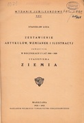 czasopismo Ziemia artykuły ilustracje lata 1910-1929 - 1930-1933r Łoza 
