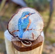 Decoupage na hubie - „zimorodek”