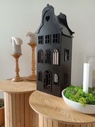 Drewniany domek Rezydencja - handmade / lampion / prezent