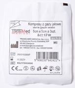 Kompresy z gazy jałowe, 3szt. o wym. 5x5cm, Trans-Med, sprzedawane po 3op.