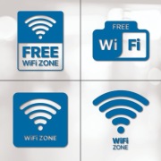 Naklejka na szybę, witrynę WI-FI - RÓŻNE WZORY I KOLORY