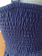 Granatowa suknia z żorżety S