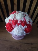 Box walentynkowy świece sojowe serduszka 