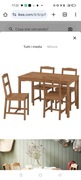 stół ikea w komplecie 4 krzesłami