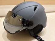 Kask narciarski z wbudowanymi goglami 4f - szary rozmiar S/M  55-59 cm