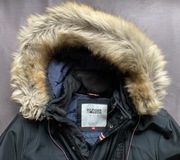 Tommy Hilfiger męska kurtka parka zimowa z futrem przy kapturze ciepła
