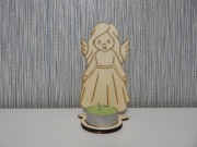 Aniołek Boże Narodzenie. Świecznik Sklejka, T-Light. Zabawka DIY