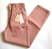 MANGO spodnie | jeans | dżinsy | paperbag | pudrowy róż | nowe | 12 lat