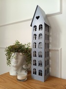 Drewniany domek dekoracyjny handmade - ręcznie robiony / lampion / prezent 