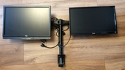 Sprzedam zestaw 2 monitorów na regulowanym uchwycie