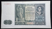 Banknot Polska Okupacja Niemiecka 50 złotych 1941 r. Seria D Stan -I -UNC