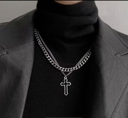 Naszyjnik dwuczęściowy z zawieszką unisex