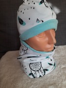 Nowy komplet czapka + komin handmade łapacze