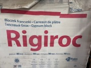 Bloczki gipsowe Rigips RIGIROC 80x666x500 pełne białe