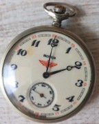 Stary zegarek kieszonkowy Molnia Kolejowy CCCP