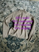 Ciepły półgolf S sweter kaszmir wełna angora j nowy golf damski swetr