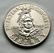 50 cent 1989 D 200 lat Kongresu half dollar  Unikat ! UNC  Stan !!! 